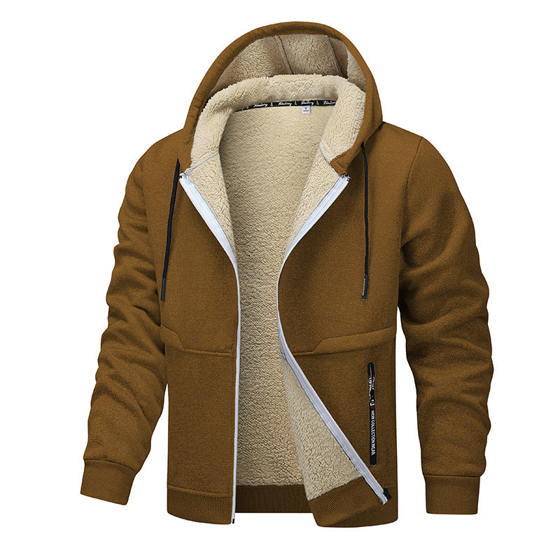 Stay Cozy This Winter with Our Stylish Heavyweight Fleece Hoodies for Men - Sherpa Lined Zipper Jackets in Multiple Colors