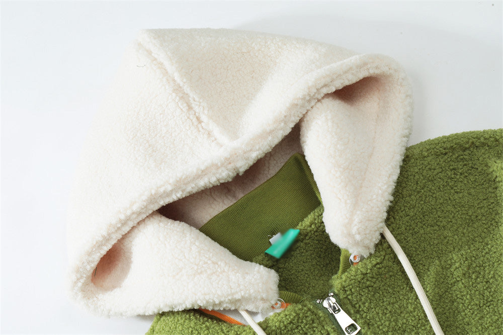 Stylish Lamb Wool Hooded Coat for Men - Perfect for Leisure Wear