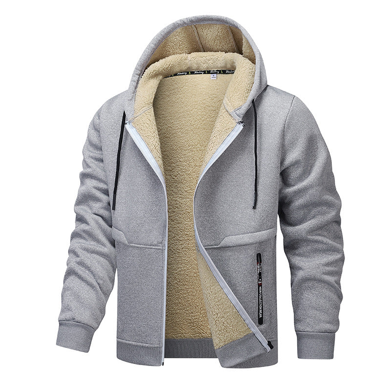 Stay Cozy This Winter with Our Stylish Heavyweight Fleece Hoodies for Men - Sherpa Lined Zipper Jackets in Multiple Colors