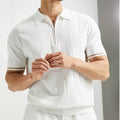 Short-Sleeved Polo Shirt Summer Lapel Zipper T-Shirt Tops Men's Clothing