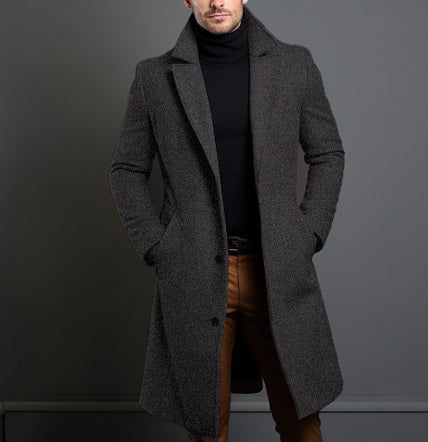 Elevate Your Winter Wardrobe with Our Stylish Lapel Trench Coat - Perfect for Casual Outings!