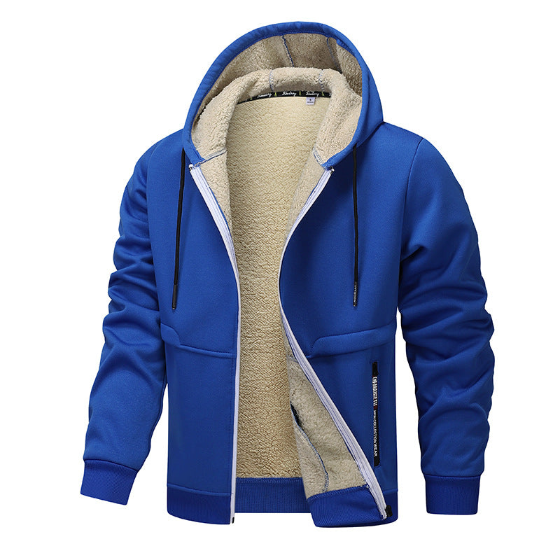 Stay Cozy This Winter with Our Stylish Heavyweight Fleece Hoodies for Men - Sherpa Lined Zipper Jackets in Multiple Colors
