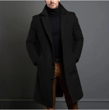 Elevate Your Winter Wardrobe with Our Stylish Lapel Trench Coat - Perfect for Casual Outings!