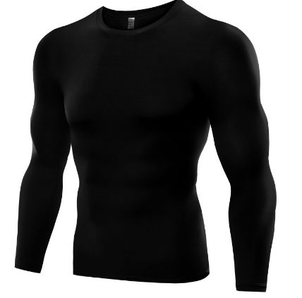 Men'S Blank Long Sleeve Compression Top