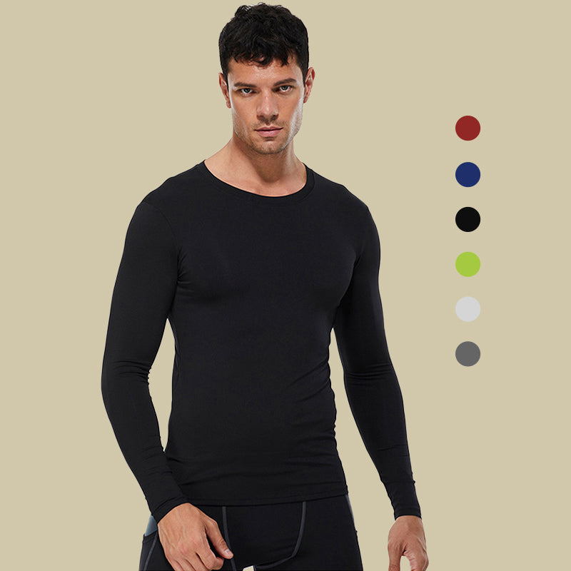 Men'S Blank Long Sleeve Compression Top