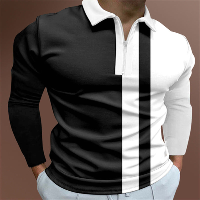 Elevate Your Style with Our Men's Striped Short Sleeve Polo Shirt - Perfect for Casual Outings