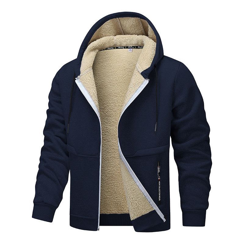 Stay Cozy This Winter with Our Stylish Heavyweight Fleece Hoodies for Men - Sherpa Lined Zipper Jackets in Multiple Colors