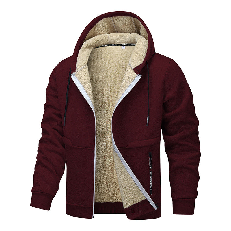 Stay Cozy This Winter with Our Stylish Heavyweight Fleece Hoodies for Men - Sherpa Lined Zipper Jackets in Multiple Colors