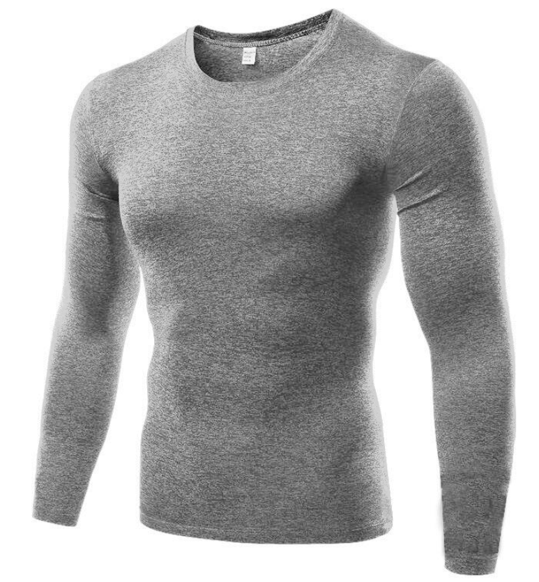Men'S Blank Long Sleeve Compression Top