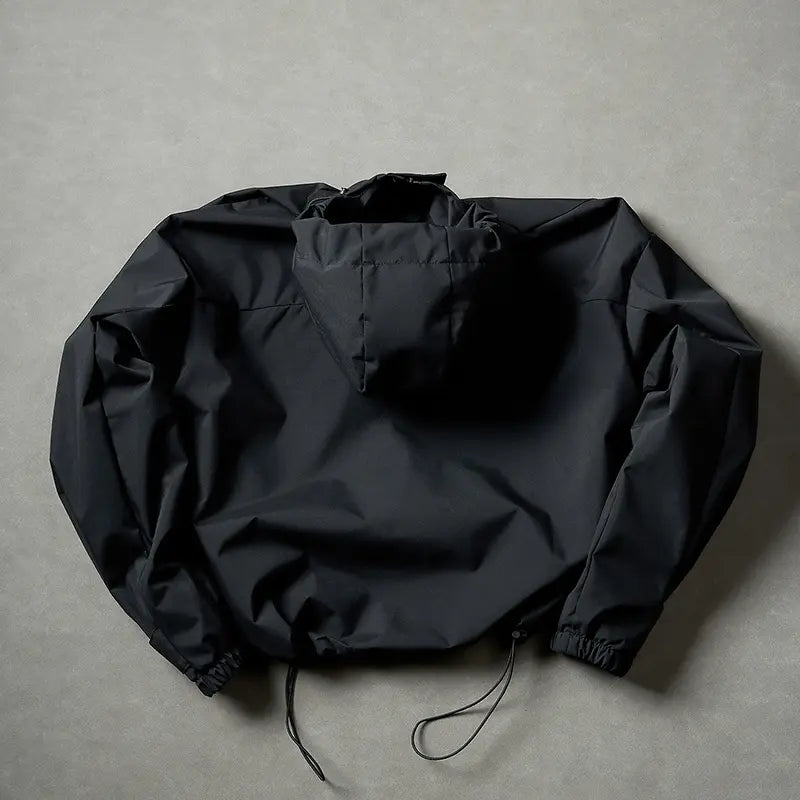 Fashionable Korean Style Hooded Jacket Spring and Autumn Outdoor Sports Casual Short Coat Street Versatile Top Athletic Outerwear