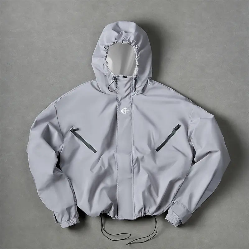 Fashionable Korean Style Hooded Jacket Spring and Autumn Outdoor Sports Casual Short Coat Street Versatile Top Athletic Outerwear