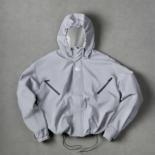 Fashionable Korean Style Hooded Jacket Spring and Autumn Outdoor Sports Casual Short Coat Street Versatile Top Athletic Outerwear