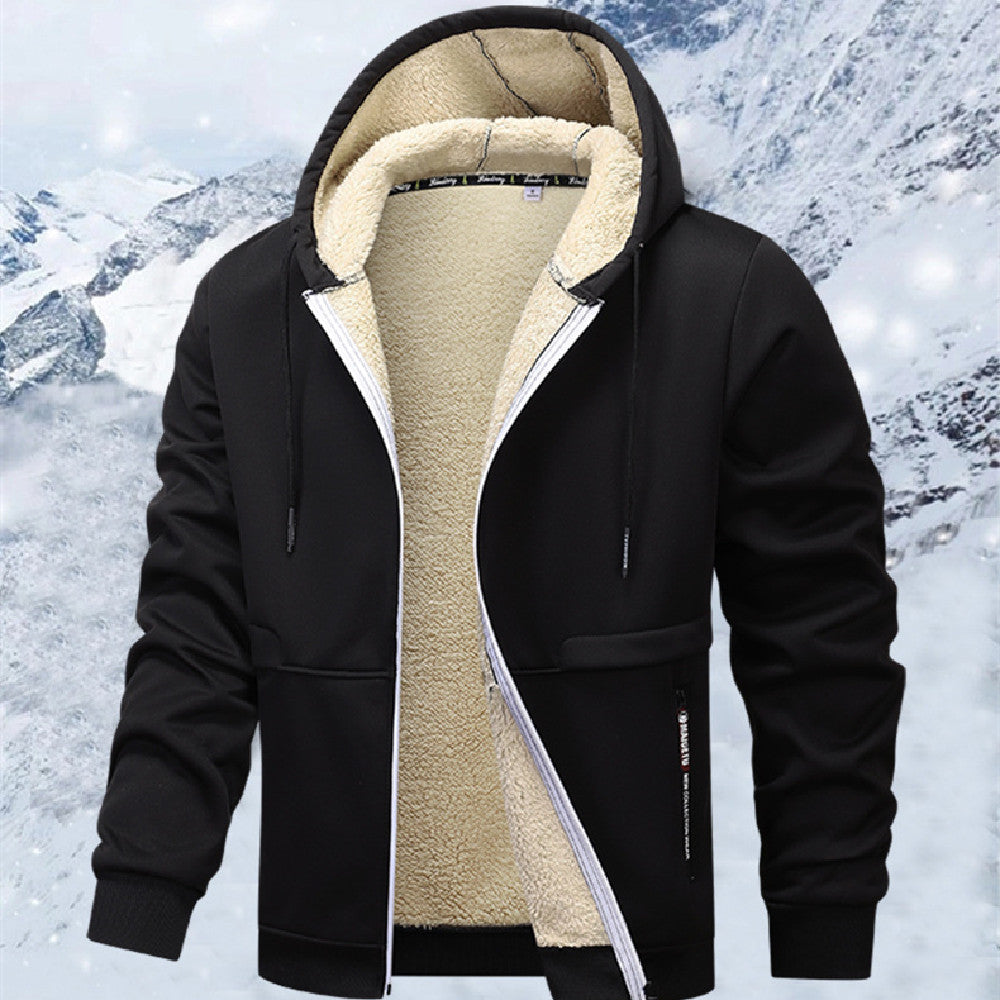 Stay Cozy This Winter with Our Stylish Heavyweight Fleece Hoodies for Men - Sherpa Lined Zipper Jackets in Multiple Colors