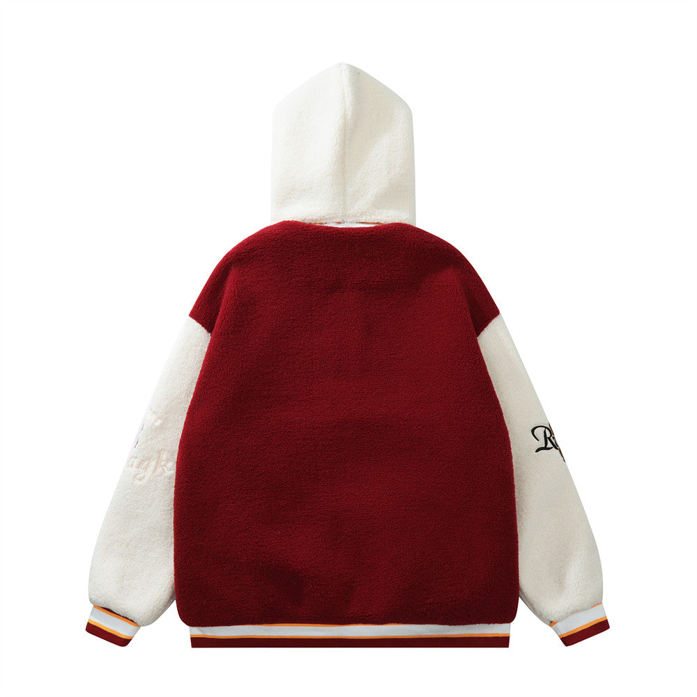 Stylish Lamb Wool Hooded Coat for Men - Perfect for Leisure Wear