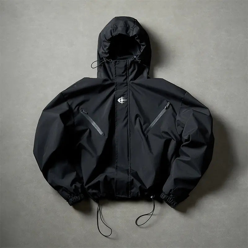 Fashionable Korean Style Hooded Jacket Spring and Autumn Outdoor Sports Casual Short Coat Street Versatile Top Athletic Outerwear
