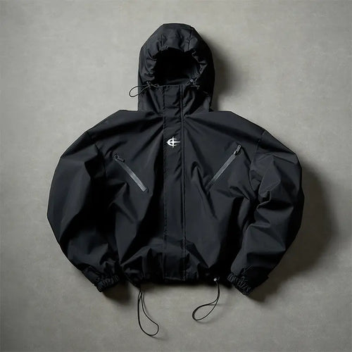 Fashionable Korean Style Hooded Jacket Spring and Autumn Outdoor Sports Casual Short Coat Street Versatile Top Athletic Outerwear