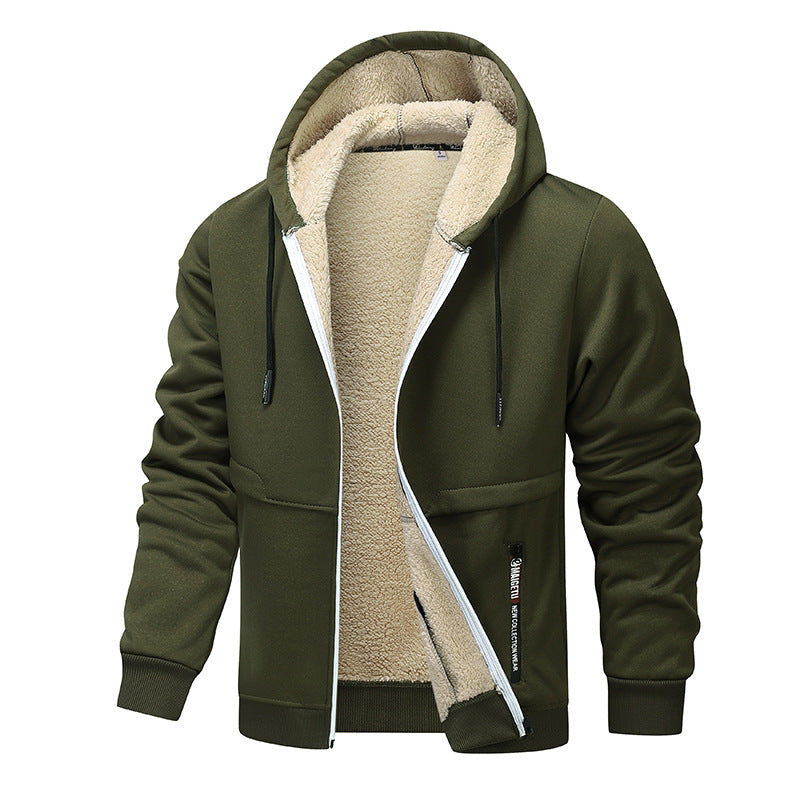 Stay Cozy This Winter with Our Stylish Heavyweight Fleece Hoodies for Men - Sherpa Lined Zipper Jackets in Multiple Colors